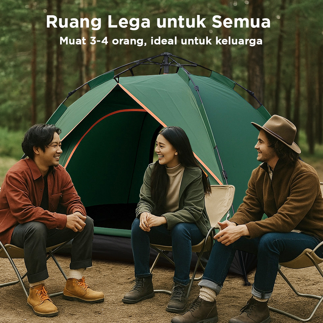AstaGear Tenda Camping Outdoor 3-4 Orang Single Layer - SH-014