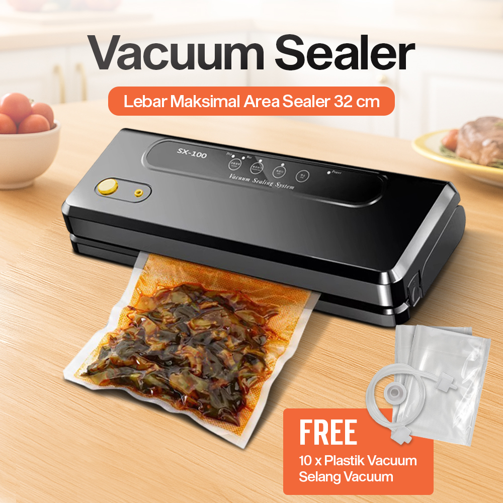 SOVACUM Alat Vakum Makanan Vacuum Sealer Packaging Machine with Bag - SX-100
