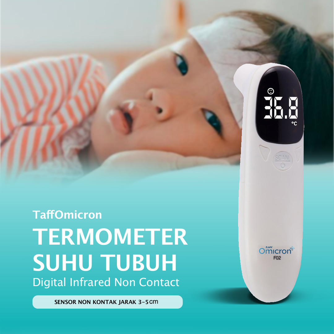 TaffOmicron Termometer Suhu Tubuh Thermogun Digital Non Contact - F02