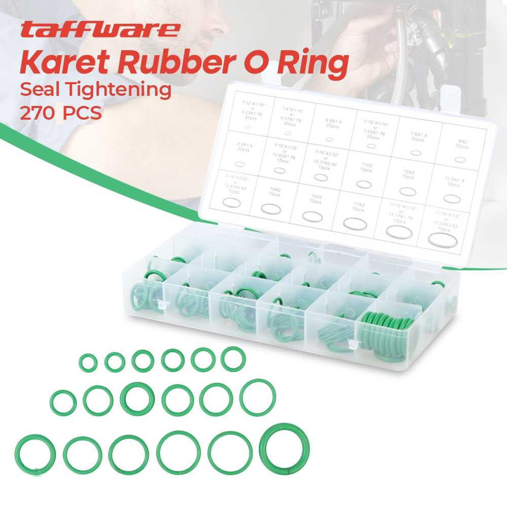 Taffware Karet Rubber O Ring Seal Gasket Sil Tightening 270PCS - W-8085