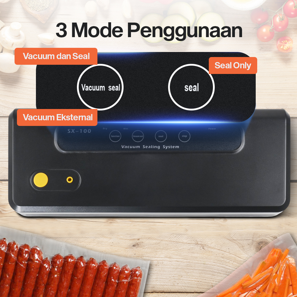 SOVACUM Alat Vakum Makanan Vacuum Sealer Packaging Machine with Bag - SX-100
