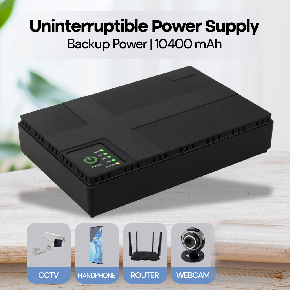 TTN Uninterruptible Power Supply DC UPS Router Backup Power 10400mAh - DC1018P