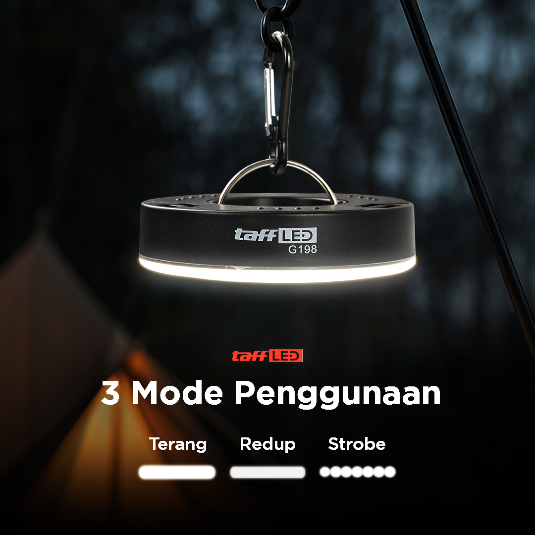 TaffLED Lampu LED Camping Tenda Waterproof Emergency COB Natural White - G198