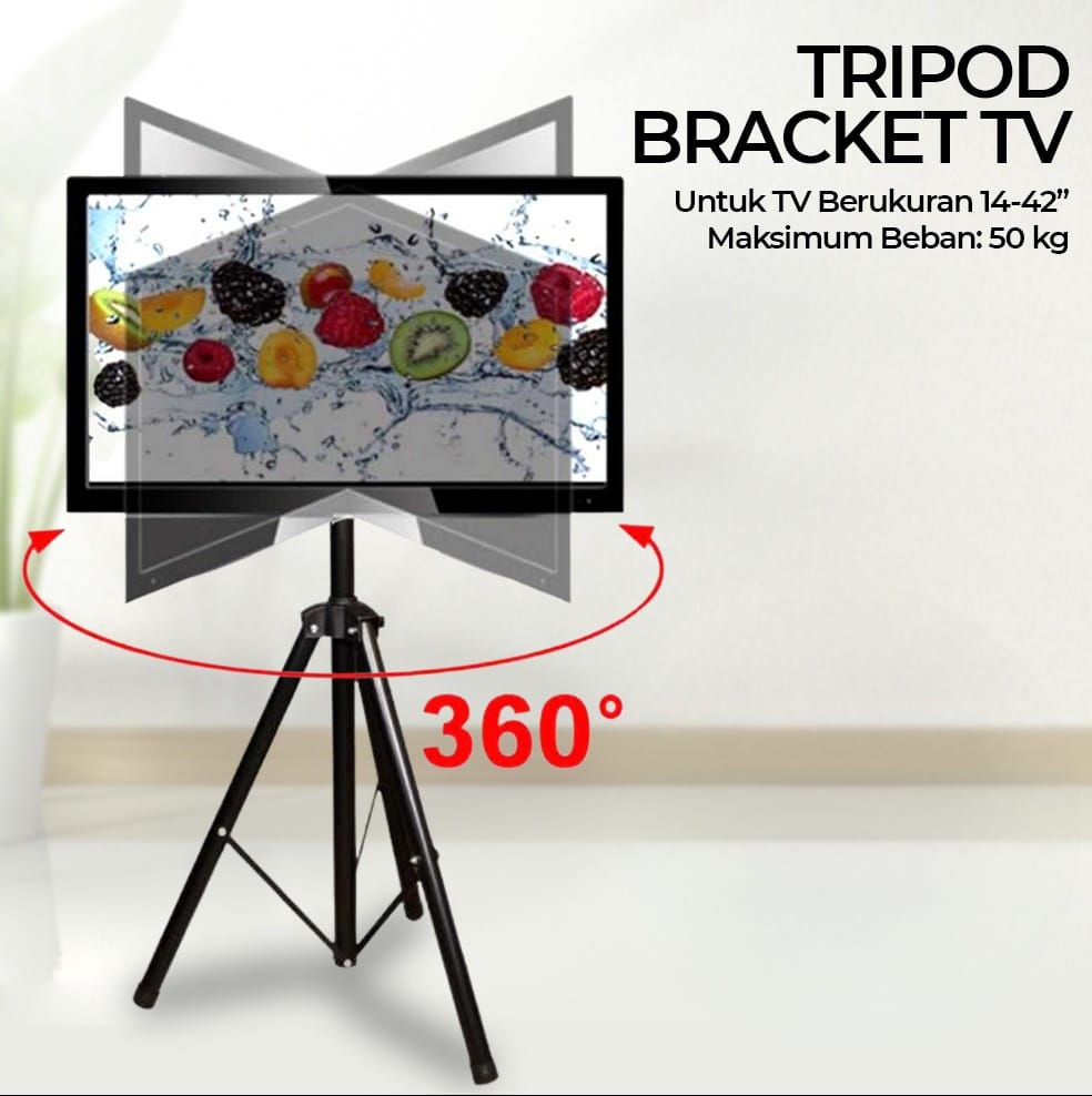 Fidck Tripod Bracket TV Floor Stand VESA 200 x 200 for 14-42 Inch TV - SPS-502