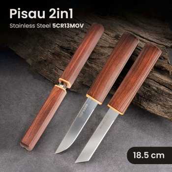 KNIFEZER Pisau Dapur Serbaguna 2in1 Stainless 5Cr13MoV Kitchen Knife - SJA0-87