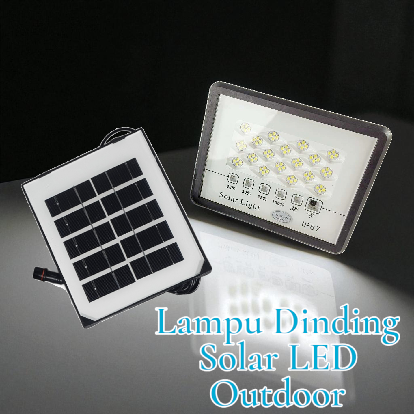 Mantianxing Lampu Dinding Solar LED Outdoor Light IP67 45W Cool White - MA457