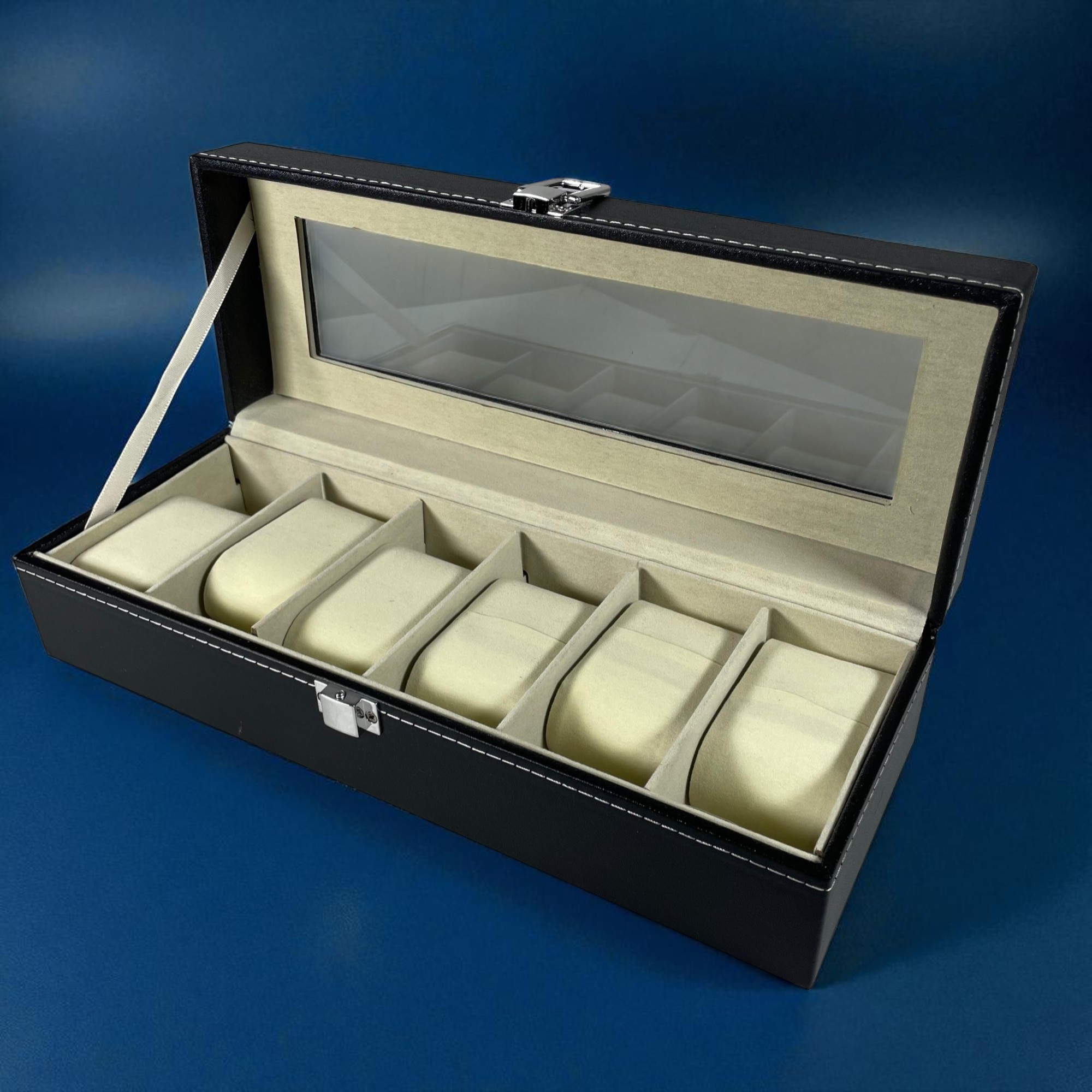 Kotak Penyimpanan Jam Tangan Storage Organizer Watch Box 6 Slot - LS-006