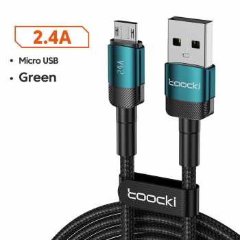 Toocki Kabel Data USB A to Micro USB Fast Charging Braided 2.4A 12W - TXCM-HY