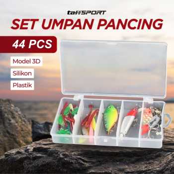 TaffSPORT Umpan Pancing Ikan Set Fishing Bait Kit 44 PCS with Case - DWS250-D