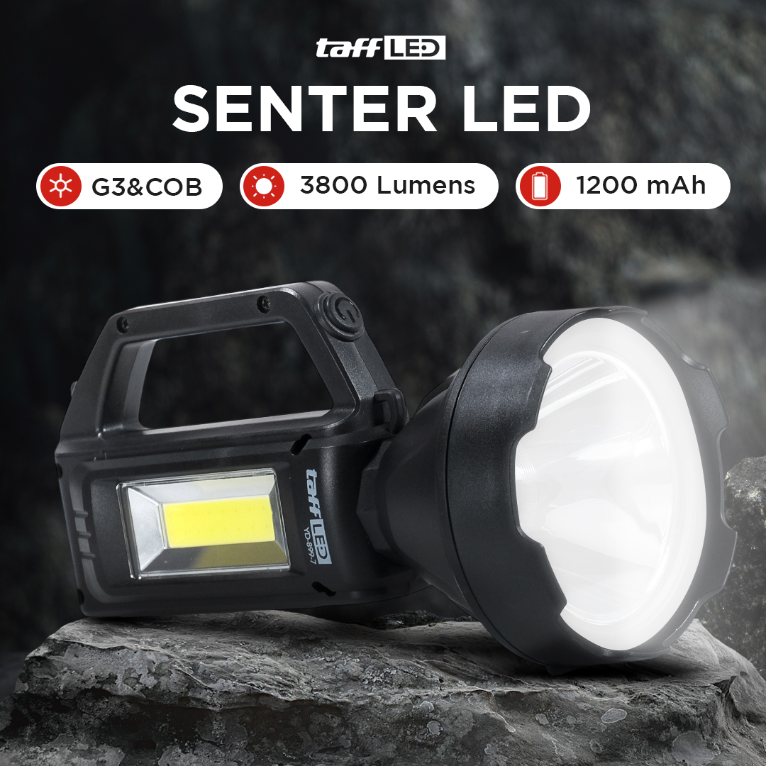 TaffLED Senter Portable Rechargeable LED dan COB 1200mAh - YD-899-7