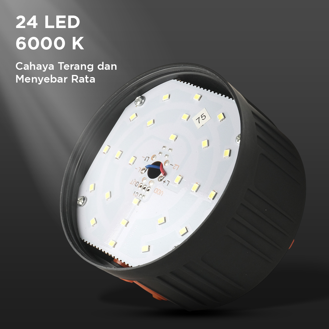 RDE Lampu LED Camping Tenda Solar Waterproof Cool White 4.5V 10W - HS-V65