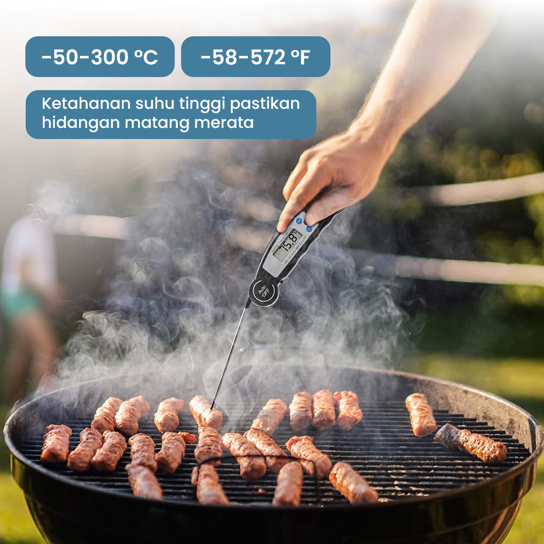 Anpro Termometer Makanan Digital Daging Kopi Susu Foldable - BW-188
