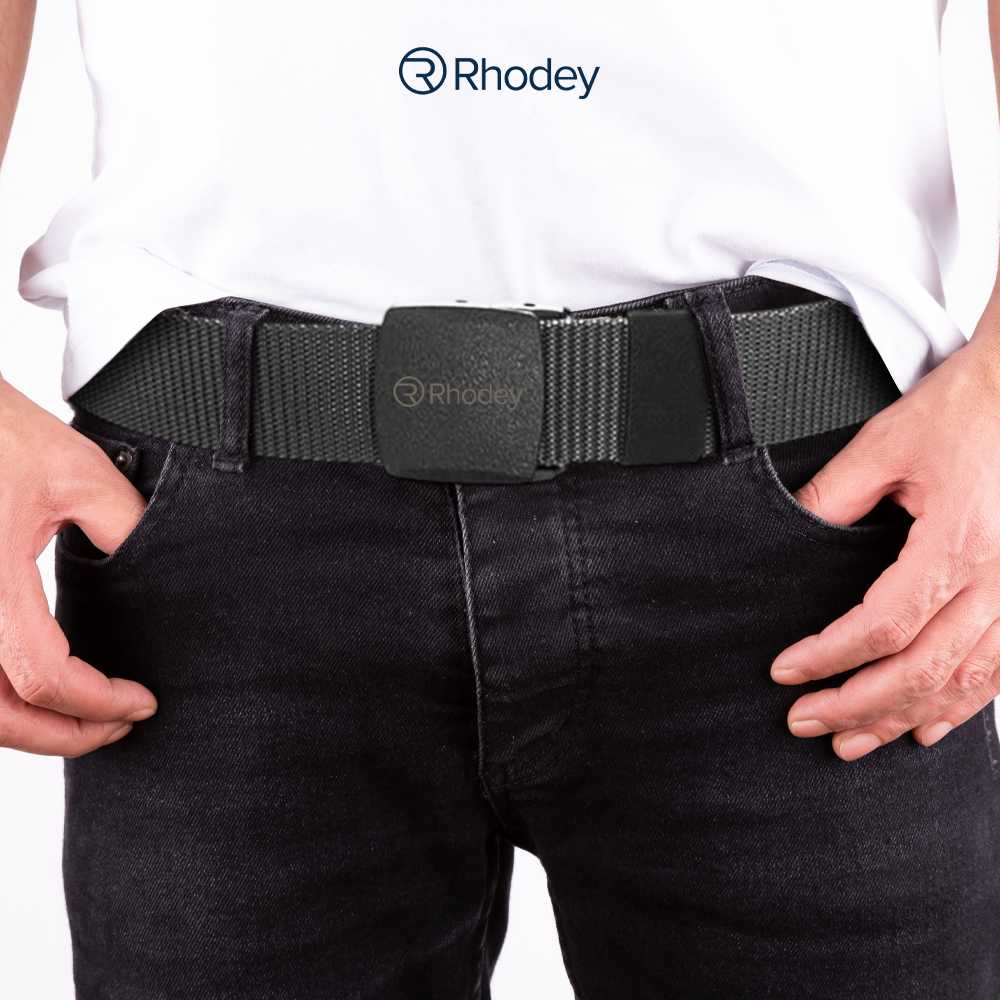Rhodey Tali Ikat Pinggang Pria Anti X-Ray Plastik Automatic Buckle - 899 - Gambar 6