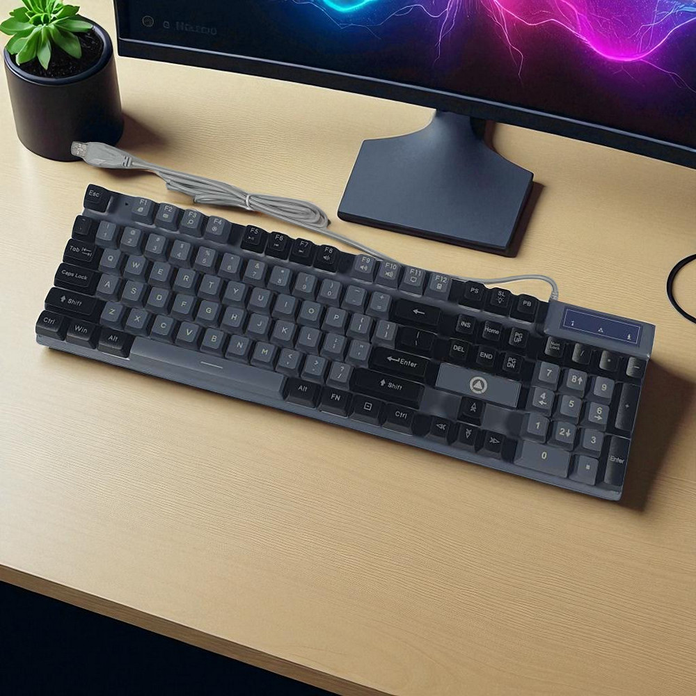 YINDIAO Mechanical Feel Keyboard Gaming Wired USB RGB 104 Key - K500