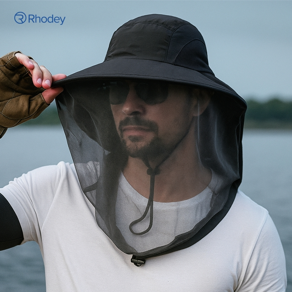 Rhodey Topi Rimba Outdoor Waterproof Anti Mosquito Boonie Hat Nylon - GL017