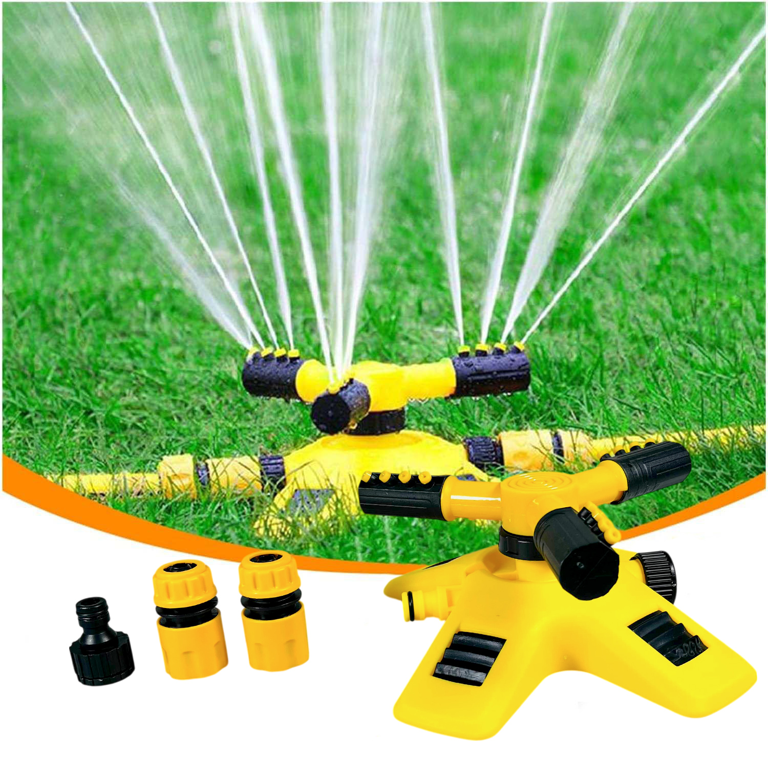 LIUYI Penyiram Tanaman Otomatis Putar 360 Derajat 3 Sprinkler Spray - LY-3