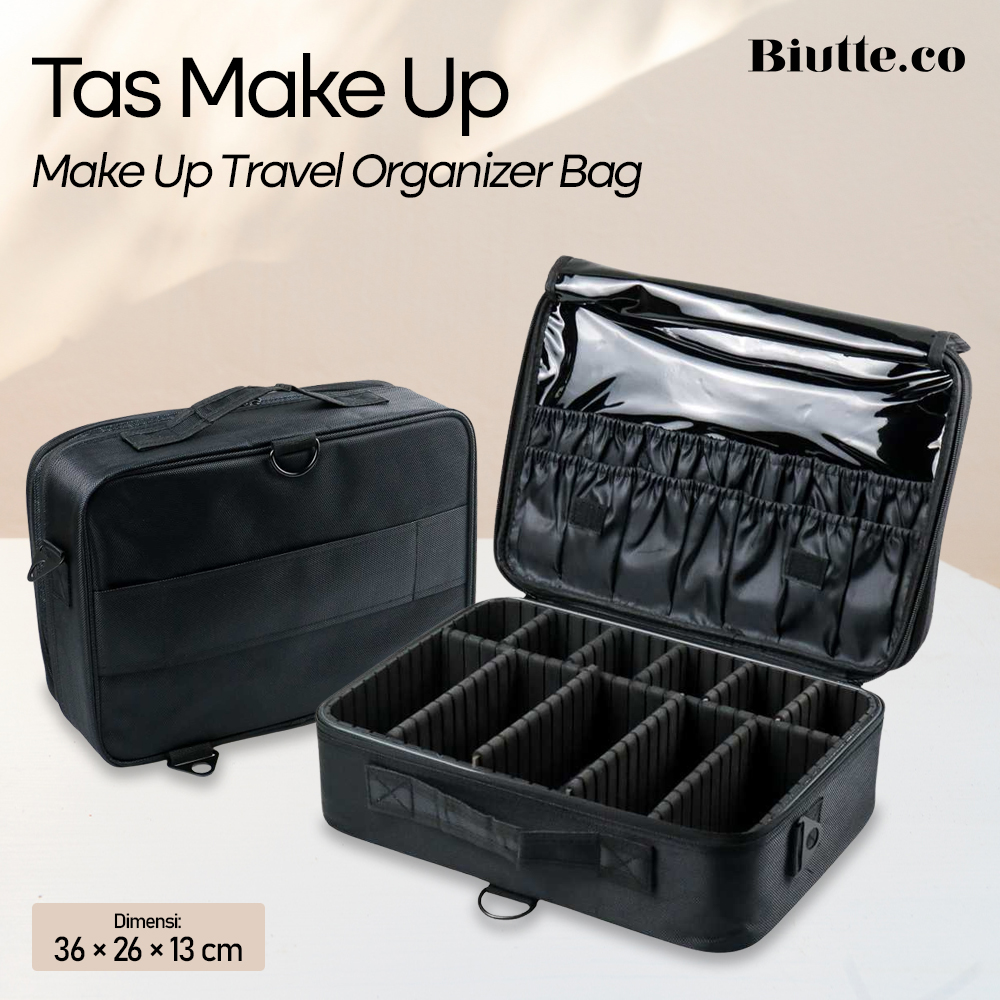 Biutte.co Tas Kosmetik Make Up Travel Organizer Bag 3 Layers - RL2A