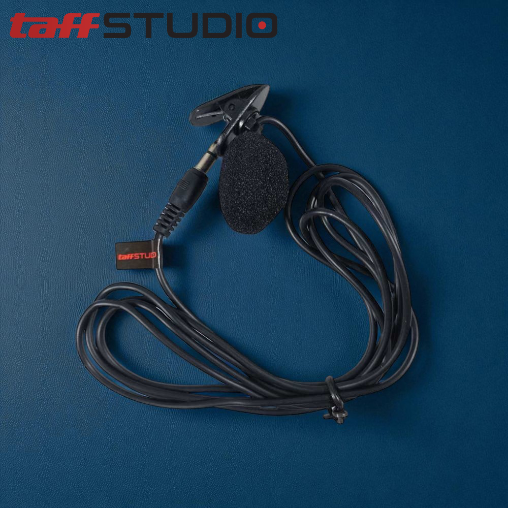 TaffSTUDIO 3.5mm Microphone Clip for Smartphone Laptop Tablet 150cm - SR-503