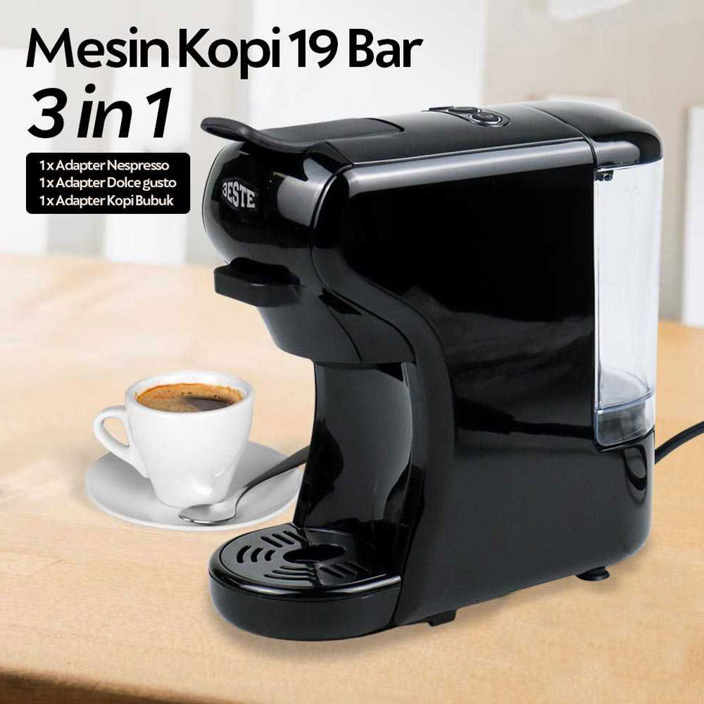 Mesin Kopi Espresso 3in1 Coffee Maker 19 Bar 1450W 600ml - ST-504