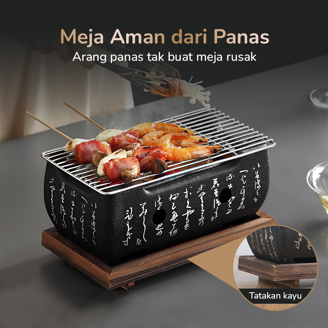 Aihogard Alat Panggang Arang Portable BBQ Japanese Grill Stove - H02