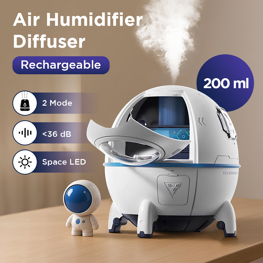 SONONIA Air Humidifier Mini Ultrasonic Diffuser Space Capsule 200ml - MJ046