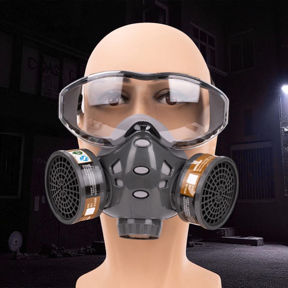ASL Masker Gas Respirator Full Face with Activated Carbon Filter - 8200