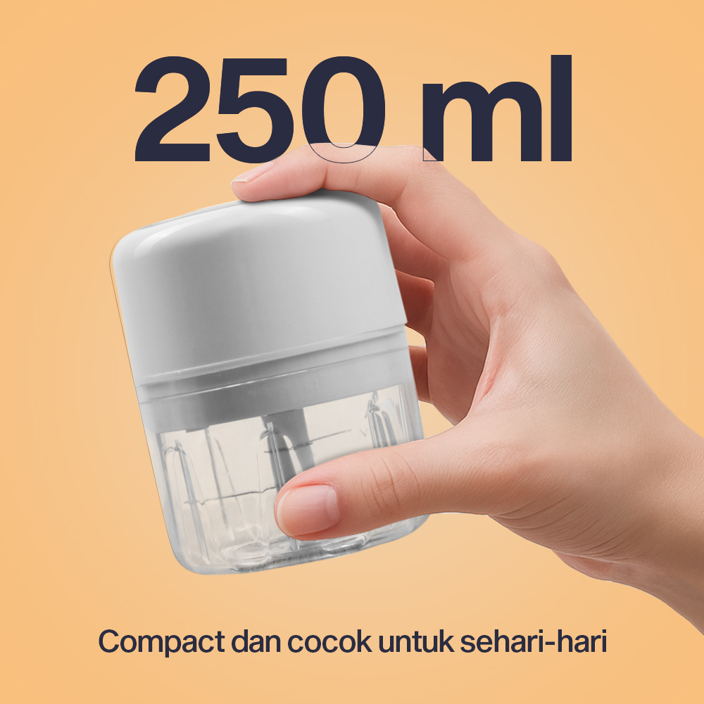 Food Chopper Mini Blender Penggiling Bumbu Electric USB Charge 23W - SR01
