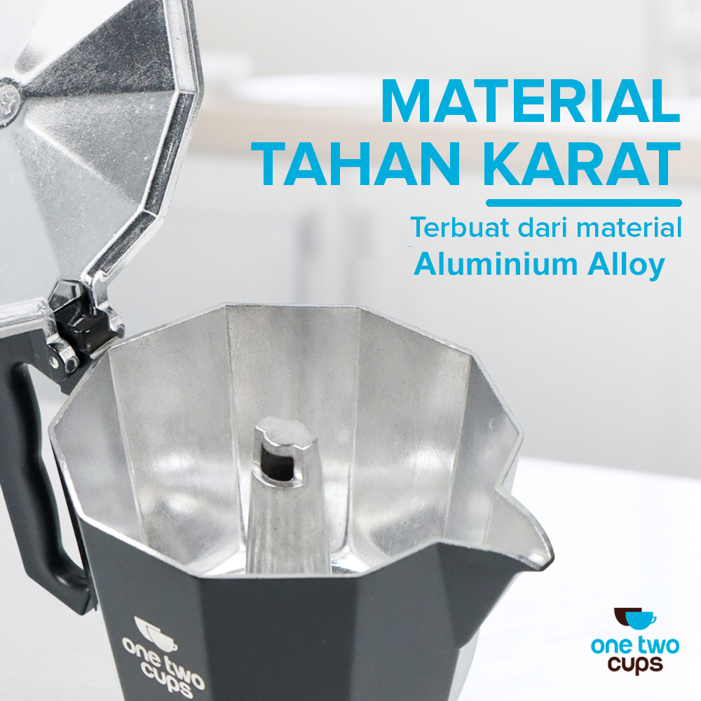 One Two Cups Moka Pot Espresso Coffee Maker Stovetop - MX001