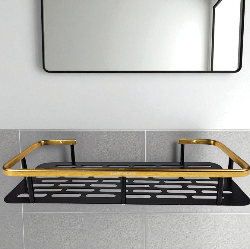 TaffHOME Rak Gantung Kamar Mandi Organizer Rack Aluminium 2 PCS - SHR241