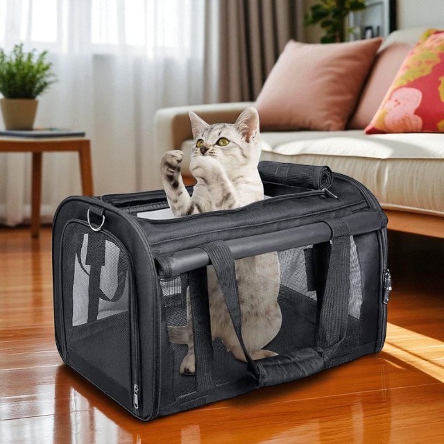 MEISU Tas Kandang Anjing Kucing Breathable Pet Carrier Bag 47x31x32cm - MS46
