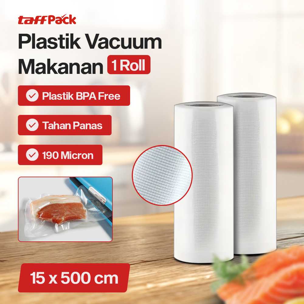 TaffPACK Plastik Vacuum Makanan Sealer Biodegradable BPA Free 1 Roll - HK-07