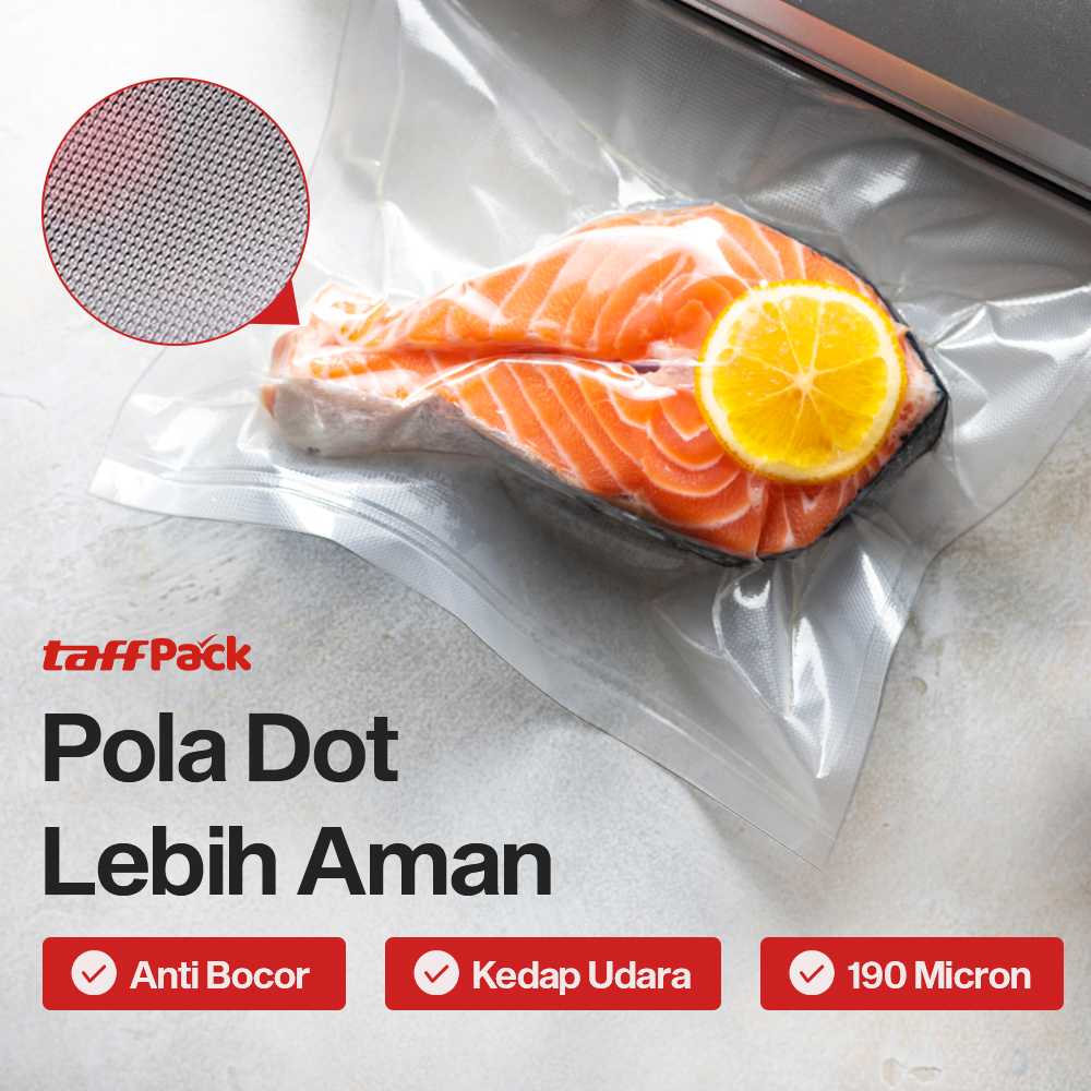 TaffPACK Plastik Vacuum Makanan Sealer Biodegradable BPA Free 1 Roll - HK-07 - Gambar 3