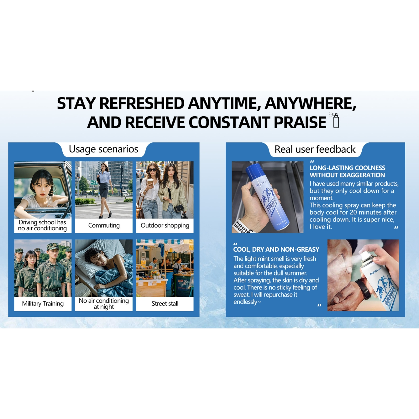 Biutte.co MAGICODE Skin Cooling Spray Ice Cold Semprotan Dingin 250ml - M20CS - Gambar 5