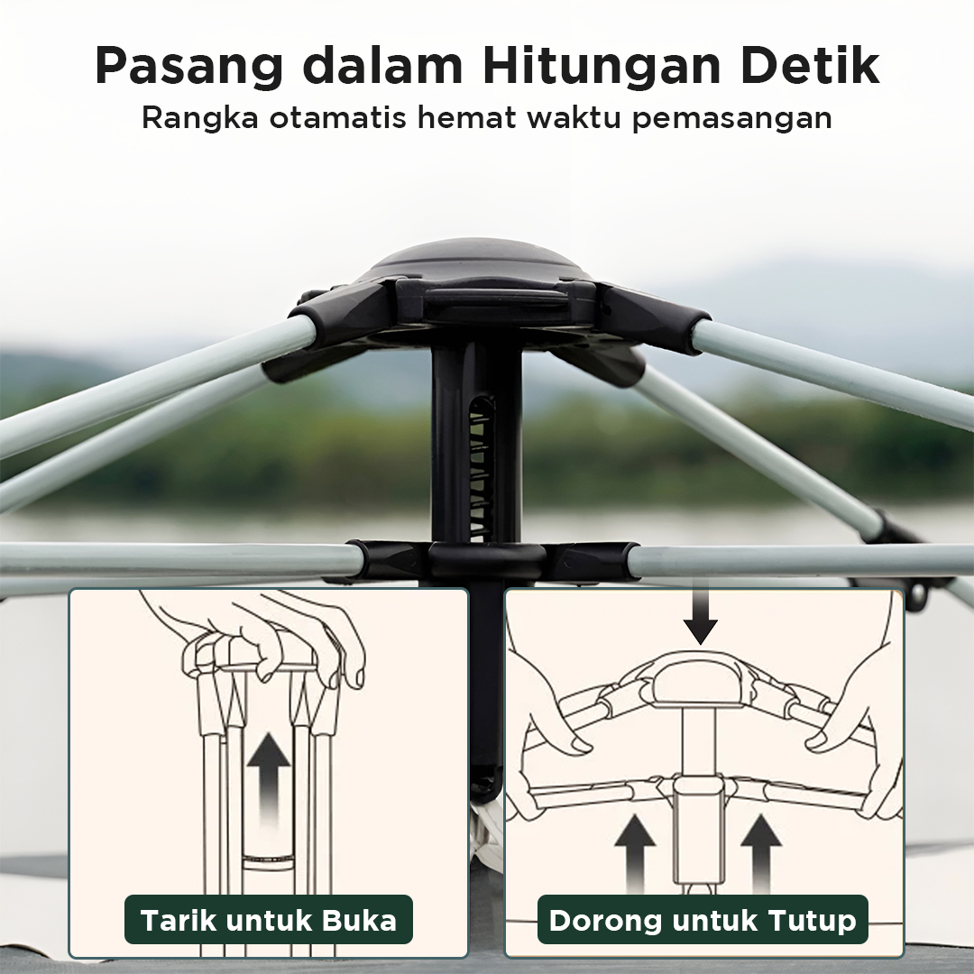 AstaGear Tenda Camping Outdoor 3-4 Orang Single Layer - SH-014