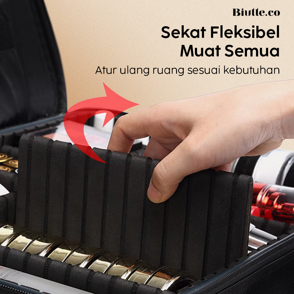 Biutte.co Tas Kosmetik Make Up Travel Organizer Bag Wanita - X3235