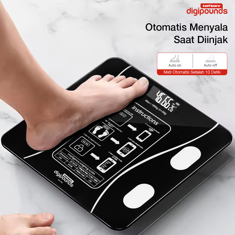 Taffware Digipounds Timbangan Badan Digital Scale 180kg - SH-Y01