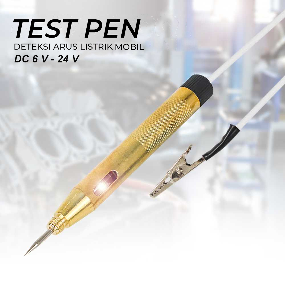 RHCARTOOL Test Pen Deteksi Arus Listrik Car Voltage Tester DC 6-24V - ET610