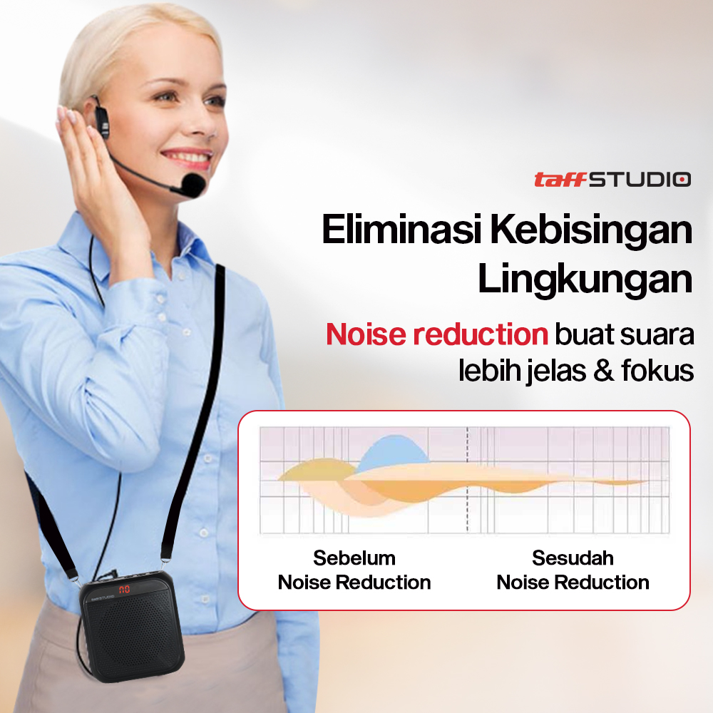 TaffSTUDIO Penguat Suara Active Speaker Megaphone Tourguide Amplifier - K6