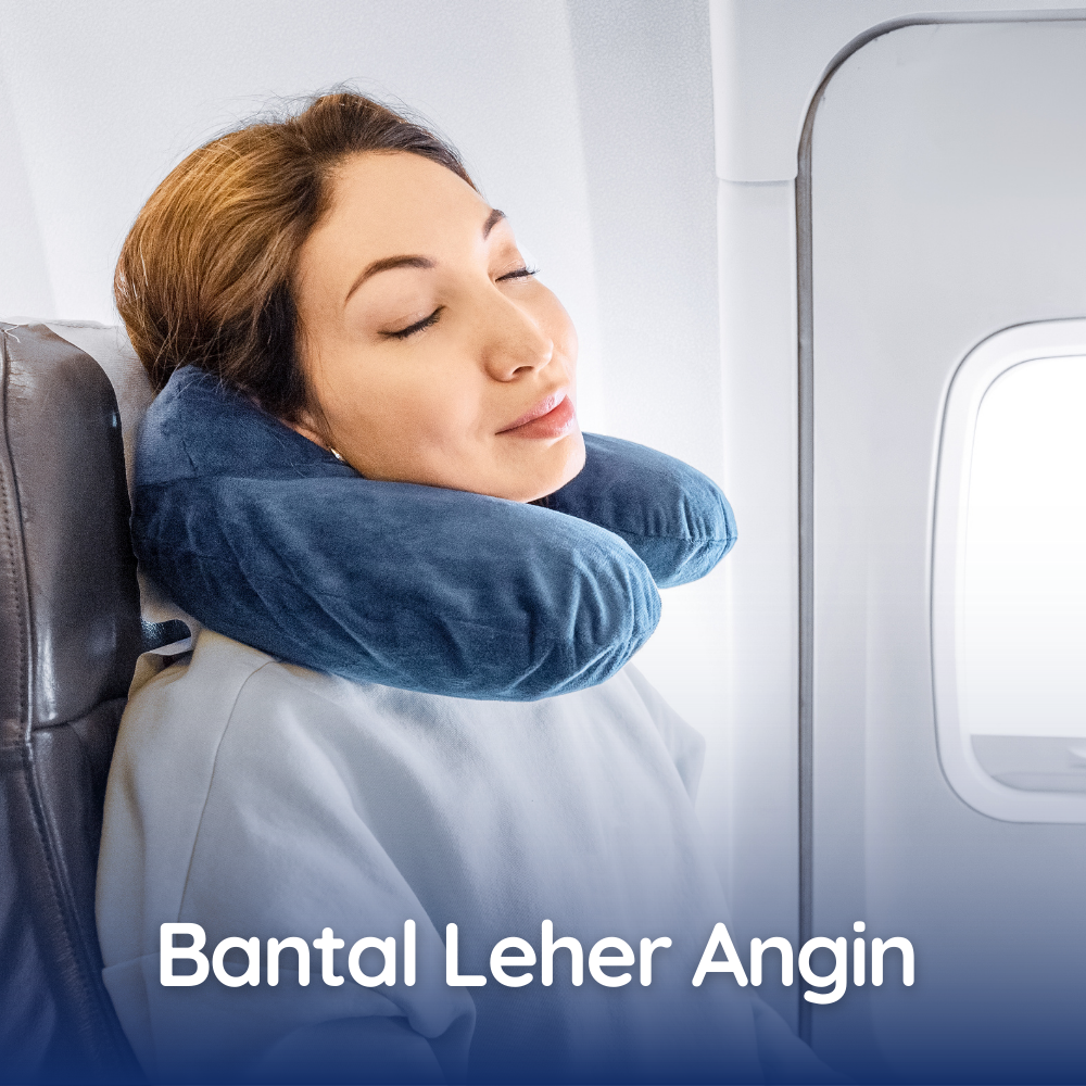 YMYQ Bantal Leher Travel Angin U-Shaped Inflatable Neck Pillow - 300TC