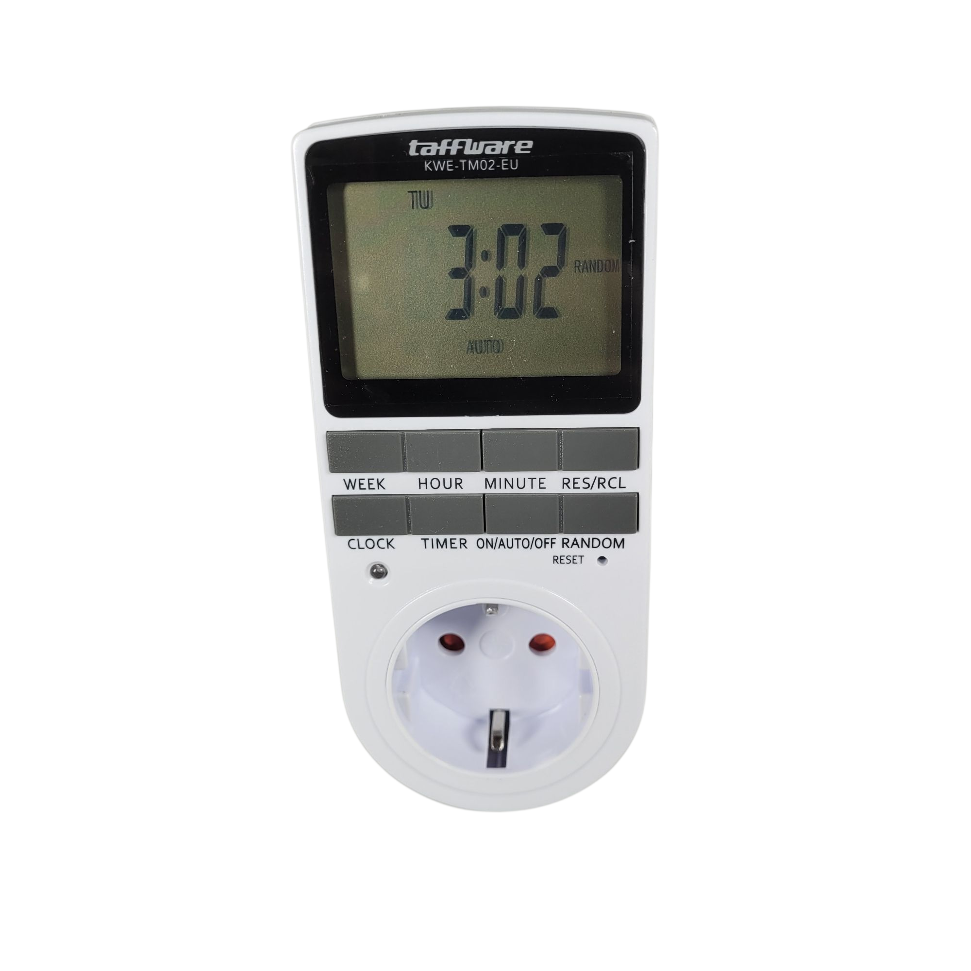 Taffware Stop Kontak Programmable Timer Switch 10 Program 230V/16A - KWE-TM02-EU