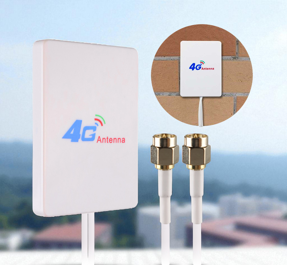 D-LENP Antena Eksternal 3G 4G LTE 28dBi SMA Connector with 2M Cable - RG174