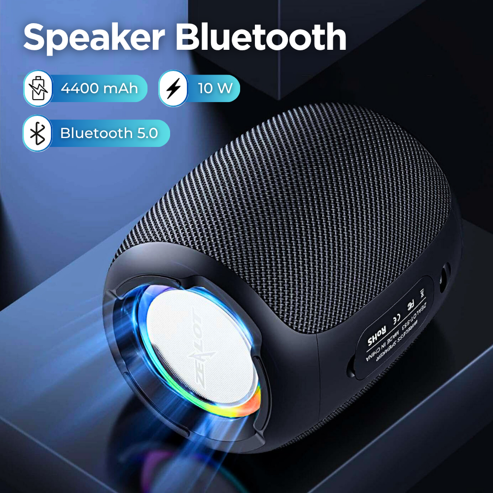 ZEALOT Speaker Wireless Portable Stereo RGB IPX7 Bluetooth 5.0 - S53