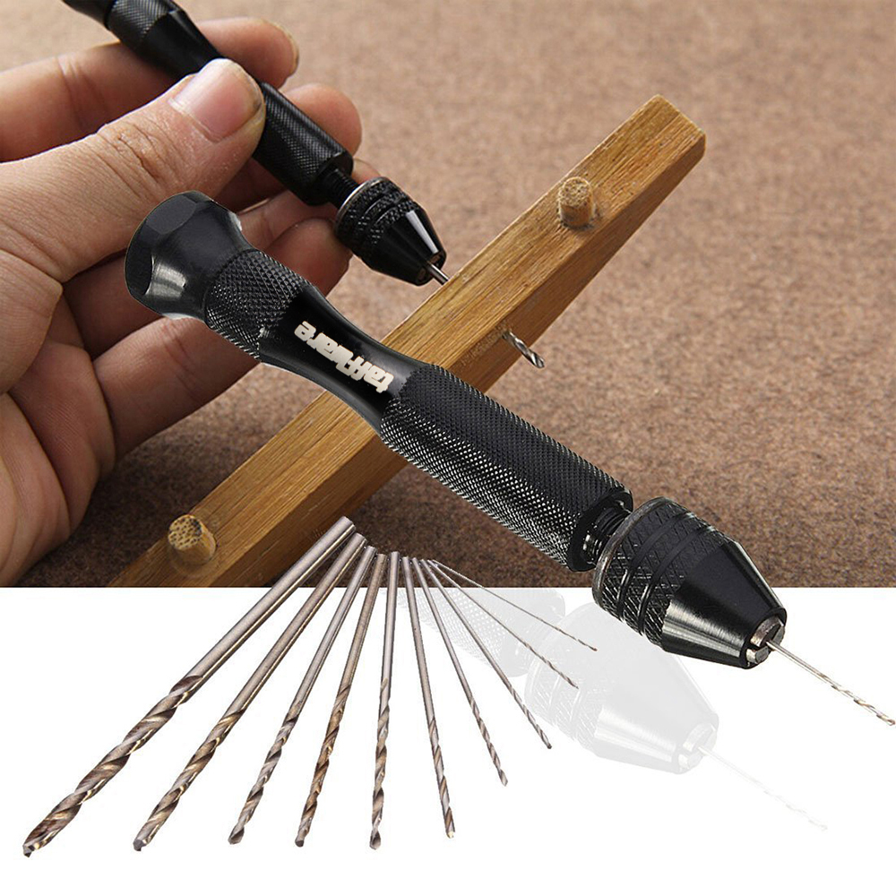 Taffware Bor Tangan Manual HSS Twist Drills dengan 10 Mata Bor - 3003