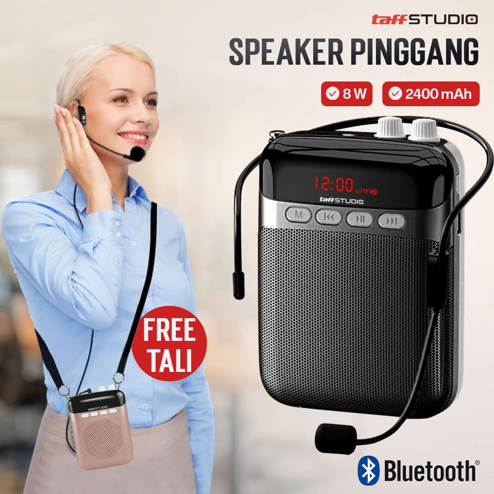 TaffSTUDIO Speaker Pinggang Microphone Bluetooth Amplifier Wireless - S26