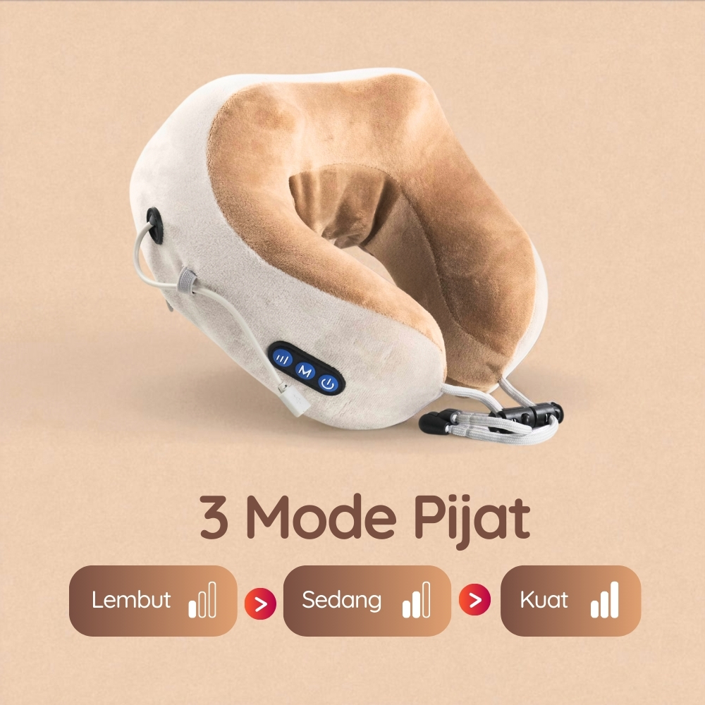 WTOTECH Bantal Pijat Leher Elektrik 3 Mode Neck Massager Pillow - UMP-021