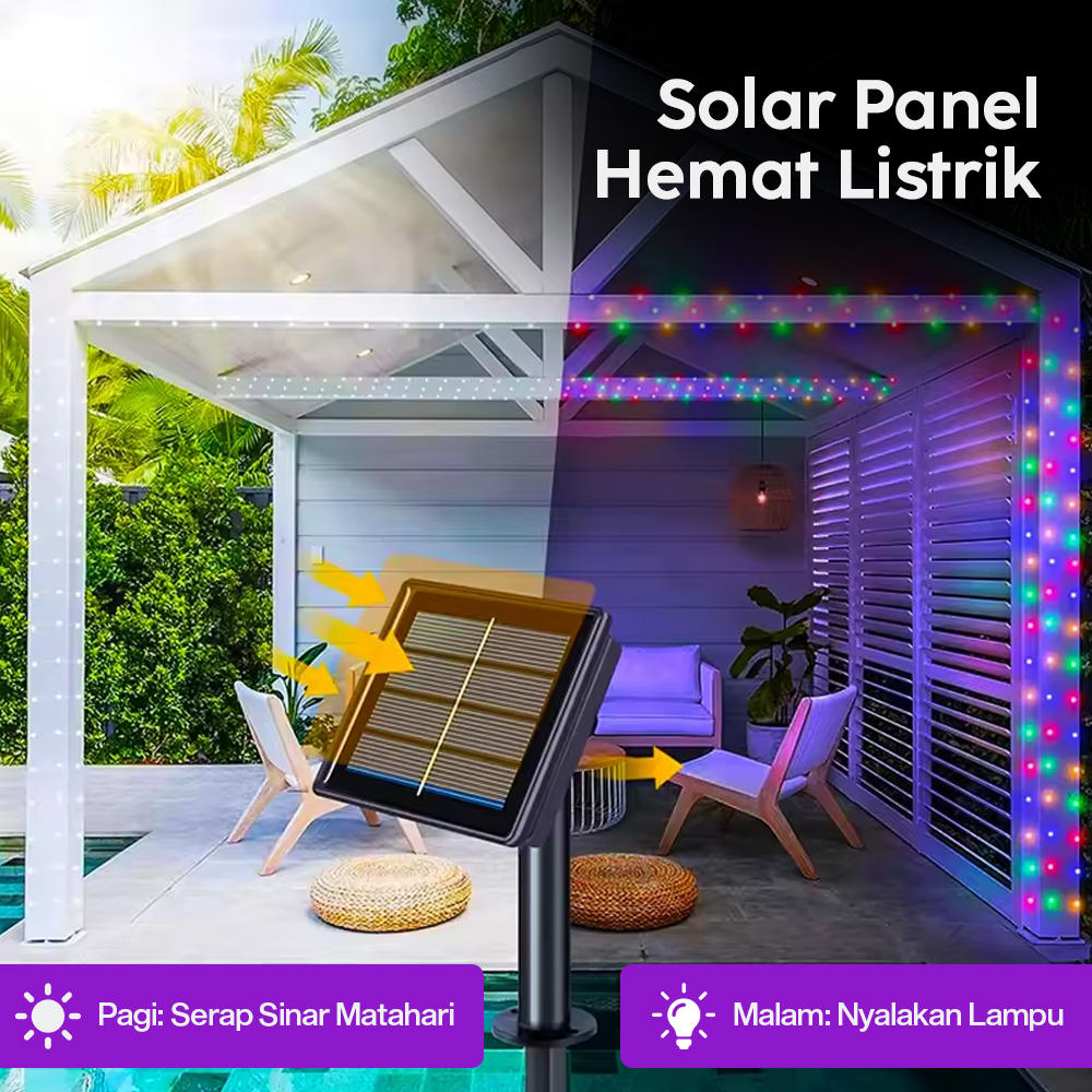YUSHILED Lampu Hias String Lights Dragonfly Solar Panel IP65 8 Modes - M088