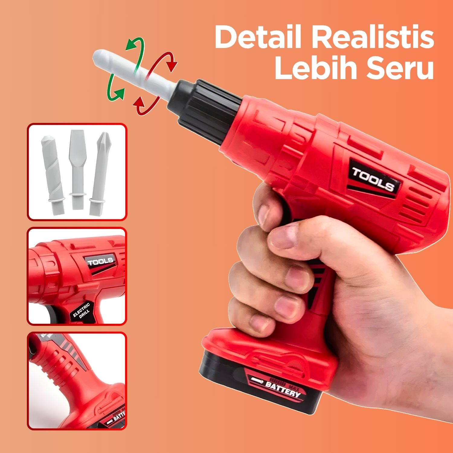YICHI Hardware Tool Toy Mainan Perkakas Anak Simulasi Pertukangan - TD46