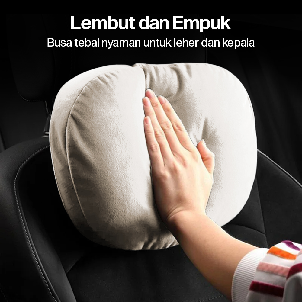 OASATE Bantal Leher Mobil Ergonomis Foam Car Headrest Pillow - M5