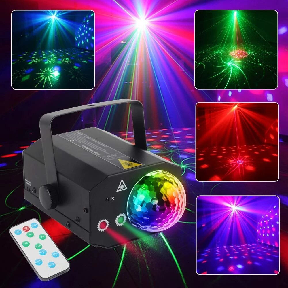 ALIEN Lampu Proyektor Disco 16 Patterns 240V 10W with Remote - TC-7007P