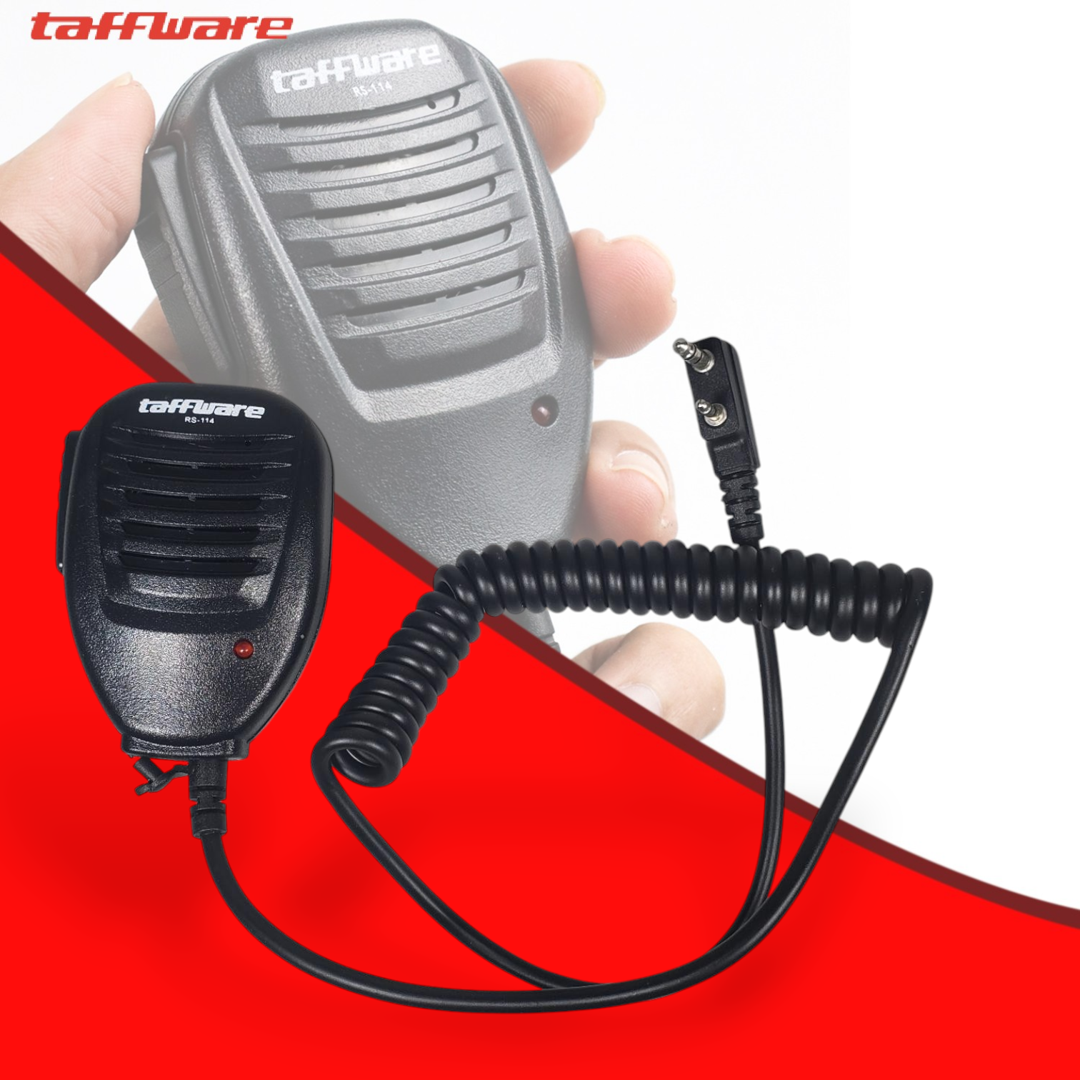 Taffware Speaker Microphone Push To Talk PTT for Baofeng Walkie Talkie - RS-114